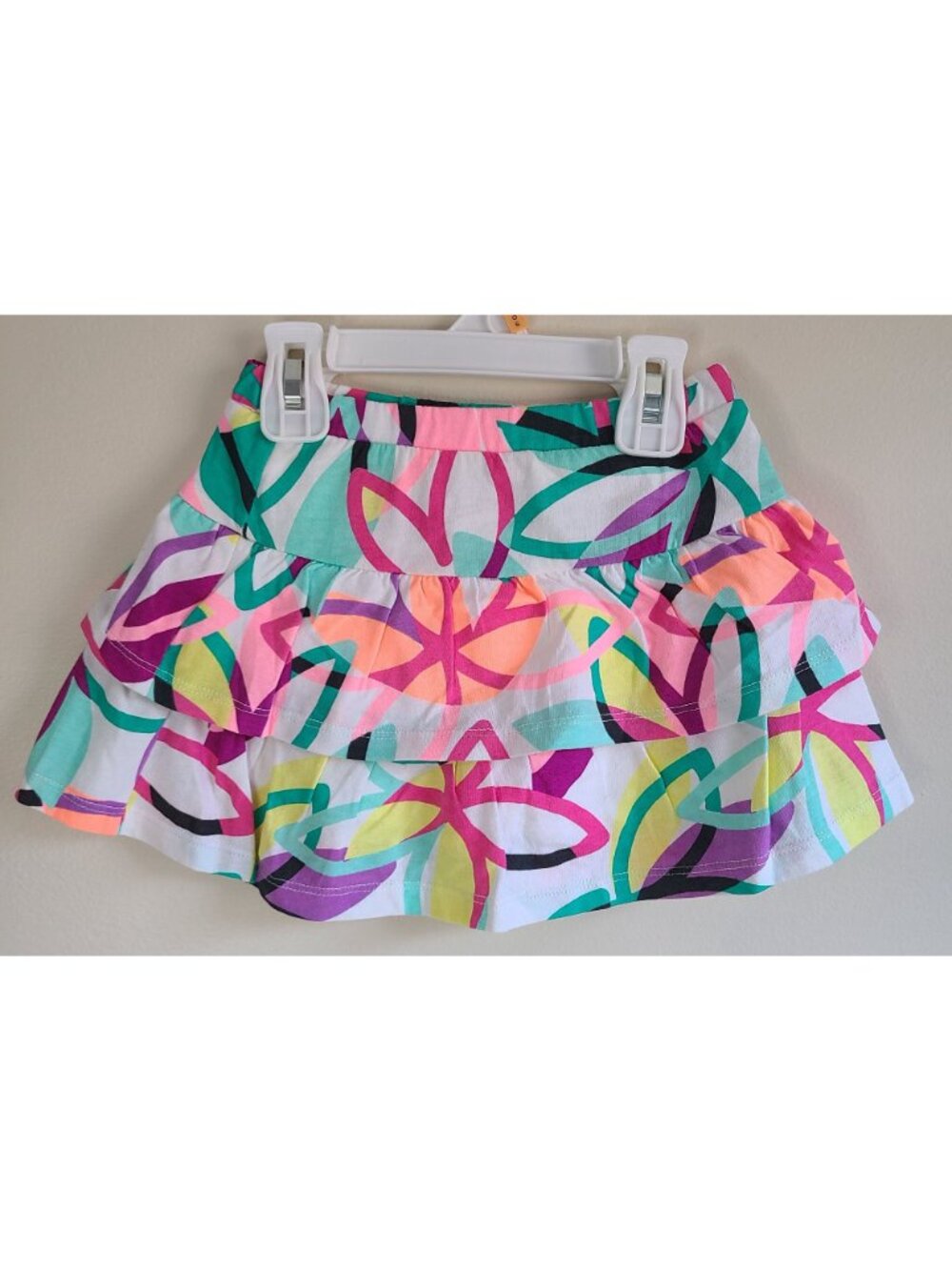 Jumping Beans Girls Cartwheel Scooter Skirt 2T Multicolor Ruffled Spring/Summer - Picture 2 of 6